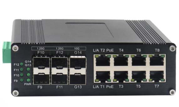 8 Port POE 10G Uplink Industrial Managed Switch SWM-POE-8/4SFP/2SFP+-4 ...